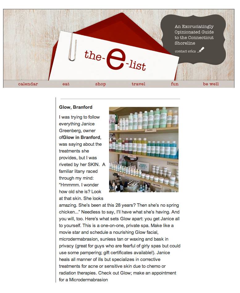 glow face and body boutique branford, connecticut